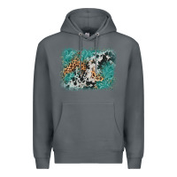 Rock cowhide turquoise leather background Premium Hoodie - AdoDesignShop