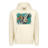 Sandshell cowhide turquoise leather background Premium Hoodie - AdoDesignShop