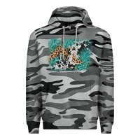 Slate Camo cowhide turquoise leather background Premium Hoodie - AdoDesignShop