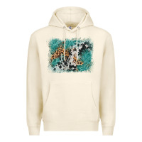 Tofu cowhide turquoise leather background Premium Hoodie - AdoDesignShop