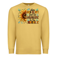 Antique Gold when you can't find the sunshine be the sunshine Premium Sweatshirt - MaliasSmallBusiness