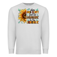 Dove Grey when you can't find the sunshine be the sunshine Premium Sweatshirt - MaliasSmallBusiness