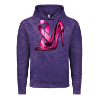 Cloud Purple Breast Cancer Ribbon and Heels Vintage Hoodie - texasbilliewilder