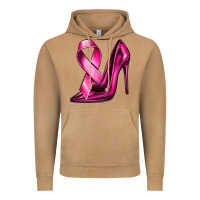 Vintage Camel Breast Cancer Ribbon and Heels Vintage Hoodie - texasbilliewilder