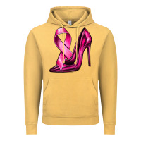 Breast Cancer Ribbon And Heels Vintage Hoodie | Teevron