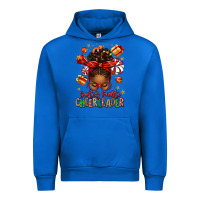 Cobalt santa's favorite cheerleader afro messy bun Urban Hoodie - texasbilliewilder