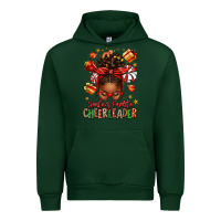 Forest Green santa's favorite cheerleader afro messy bun Urban Hoodie - texasbilliewilder