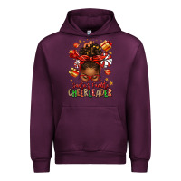 Mauve Wine santa's favorite cheerleader afro messy bun Urban Hoodie - texasbilliewilder