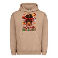 Pigment Burro santa's favorite cheerleader afro messy bun Urban Hoodie - texasbilliewilder