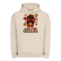Pigment French Oak santa's favorite cheerleader afro messy bun Urban Hoodie - texasbilliewilder
