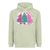 Matcha christmas leopard trees Heavyweight Hoodie - MaliasSmallBusiness