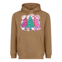 Toasted Coconut christmas leopard trees Heavyweight Hoodie - MaliasSmallBusiness