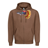 Chestnut Guppy Fish Zipper Hoodie - LillyAllenDesigns