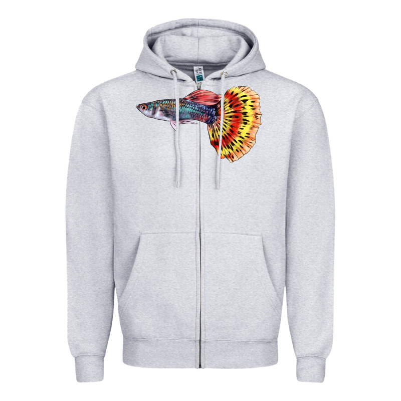 Guppy Fish Zipper Hoodie by LillyAllenDesigns | Teevron