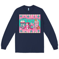 Navy pink christmas coffee Long Sleeve Tee - Jasminsmagicworld