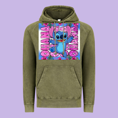 Stitch Ohana Vintage Hoodie Designed By Zillion Design Studio