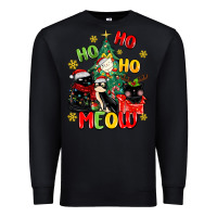 Black ho ho ho meow Premium Sweatshirt - MaliasSmallBusiness