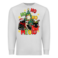 Dove Grey ho ho ho meow Premium Sweatshirt - MaliasSmallBusiness