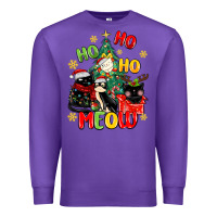 Purple ho ho ho meow Premium Sweatshirt - MaliasSmallBusiness