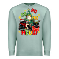 Seafoam ho ho ho meow Premium Sweatshirt - MaliasSmallBusiness