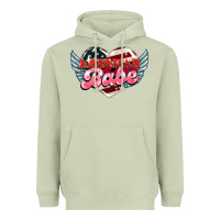 Matcha American babe Heavyweight Hoodie - NancyCooperArtShop