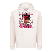 Pale Pink in october we wear pink with afro woman Premium Hoodie - Artiststas