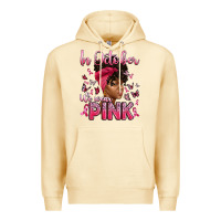 Pina Colada in october we wear pink with afro woman Premium Hoodie - Artiststas