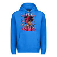 True Royal in october we wear pink with afro woman Premium Hoodie - Artiststas