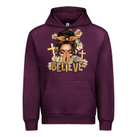 Mauve Wine believe praying caucasian messy bun Urban Hoodie - texasbilliewilder