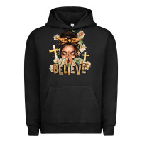 Pigment Black believe praying caucasian messy bun Urban Hoodie - texasbilliewilder