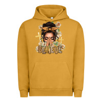 Pigment Peanut Butter believe praying caucasian messy bun Urban Hoodie - texasbilliewilder