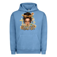 Pigment Pebble Blue believe praying caucasian messy bun Urban Hoodie - texasbilliewilder