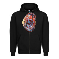 Black Discus Fish Zipper Hoodie - LillyAllenDesigns