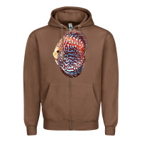 Chestnut Discus Fish Zipper Hoodie - LillyAllenDesigns