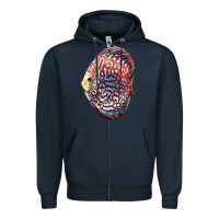 Navy Discus Fish Zipper Hoodie - LillyAllenDesigns