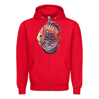 Red Discus Fish Zipper Hoodie - LillyAllenDesigns