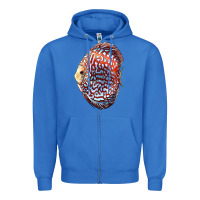 True Royal Discus Fish Zipper Hoodie - LillyAllenDesigns