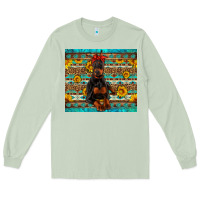 Matcha doberman with western background Long Sleeve Tee - Artiststas