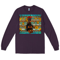 Plum doberman with western background Long Sleeve Tee - Artiststas
