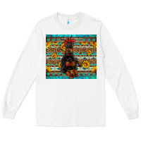 White doberman with western background Long Sleeve Tee - Artiststas