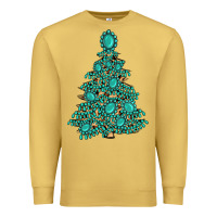 Antique Gold christmas tree with gemstones Premium Sweatshirt - MaliasSmallBusiness