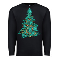 Black christmas tree with gemstones Premium Sweatshirt - MaliasSmallBusiness