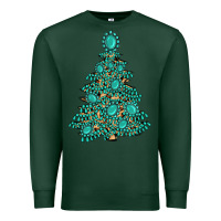 Sports Green christmas tree with gemstones Premium Sweatshirt - MaliasSmallBusiness