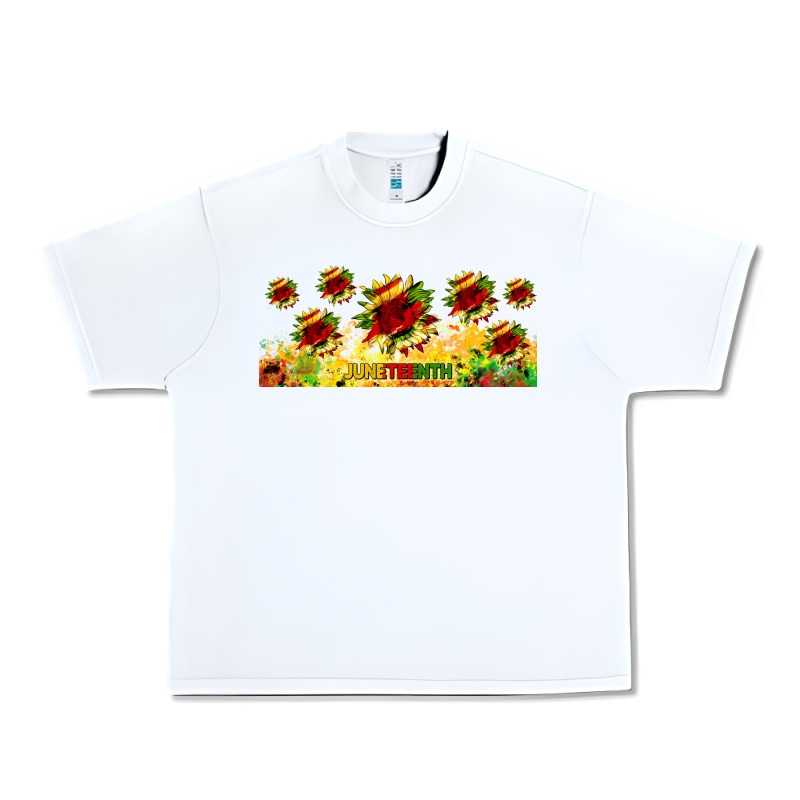 Juneteenth Sunflowers Libbey Glass Urban Heavy Tee by HRA Design Shop | Teevron