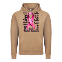 Vintage Coffee Breast Cancer Ribbon Hope Love Faith Vintage Hoodie - texasbilliewilder