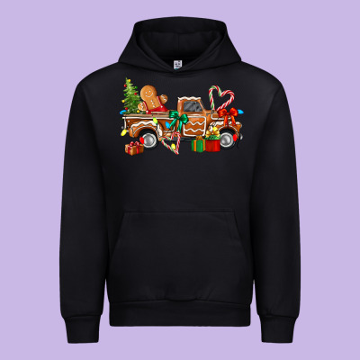 Gingerbread Truck Urban Hoodie Designed By Texasbilliewilder