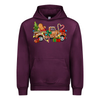 Mauve Wine gingerbread truck Urban Hoodie - texasbilliewilder