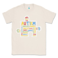 Natural Autism Puzzle Piece Words Autistic Classic Tee - CowhideDigitalArt