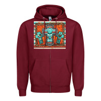 Burgundy turquoise gemstone crosses Zipper Hoodie - Jasminsmagicworld