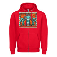 Red turquoise gemstone crosses Zipper Hoodie - Jasminsmagicworld